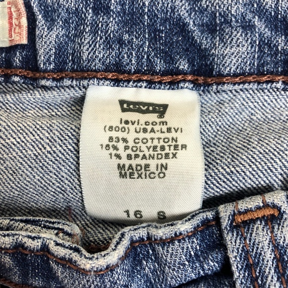 LEVI'S 515 Boot Cut Blue Jeans Size 16S (Short) - Picture 6 of 13